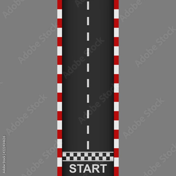 Obraz Racing road start and finish