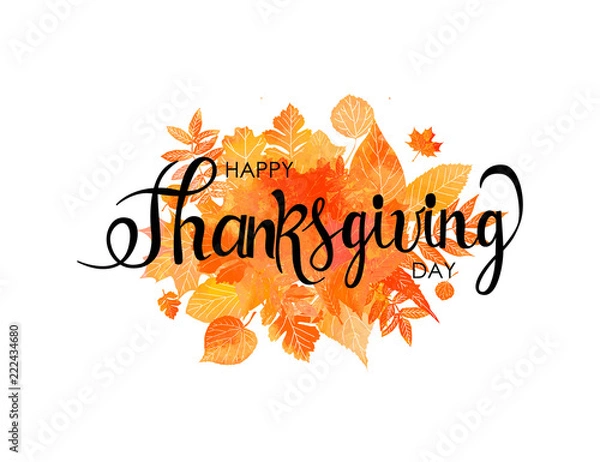 Fototapeta Happy Thanksgiving Day poster