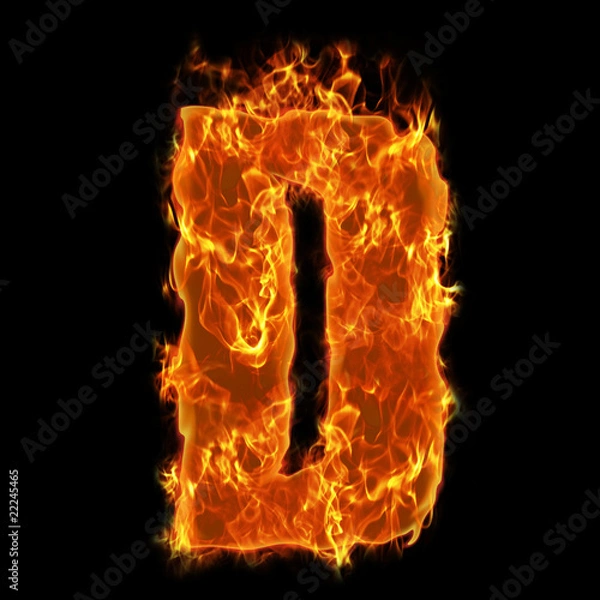 Obraz Burning Alphabet letter D
