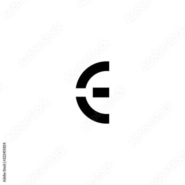 Obraz Creative letter e logo design vector template