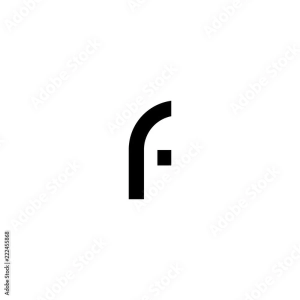Obraz Creative letter f logo design vector template