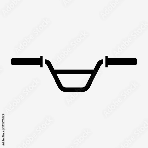 Obraz Outline beautiful bicycle handlebar vector icon