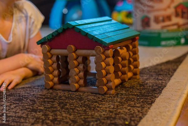 Obraz toy log cabin