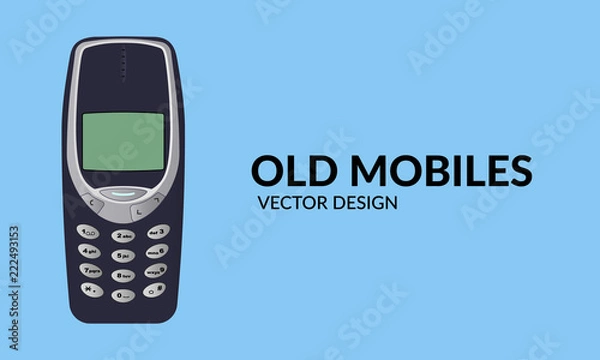 Fototapeta Old Mobile Phone - Vector Design