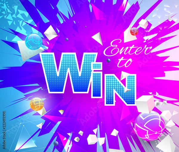 Obraz Enter to win theme abstract background