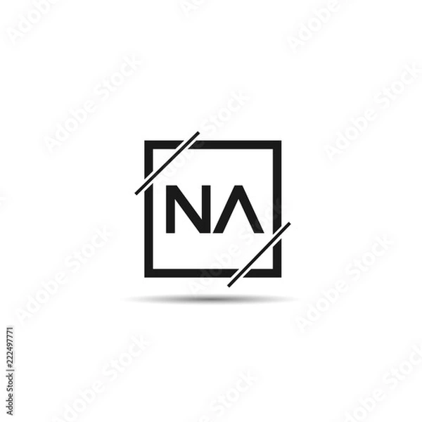 Fototapeta Initial Letter NA Logo Template Design