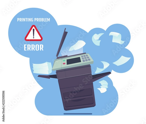 Fototapeta Printer Error Illustration