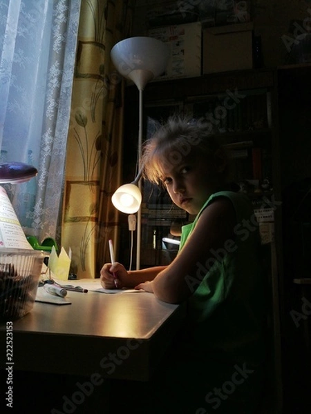 Obraz Girl for lessons.