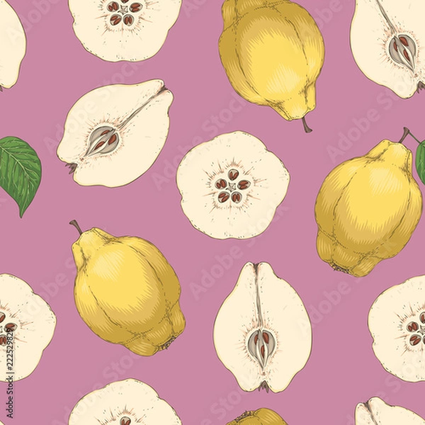 Obraz Seamless Pattern with Ripe Quince