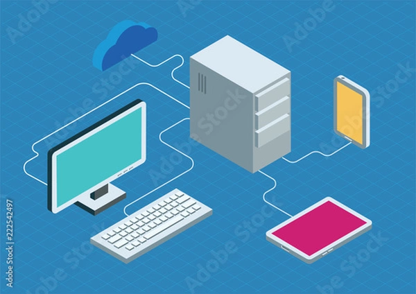 Obraz Cloud computing concept.