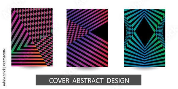 Obraz Abstract minimal geometric background. Geometric pattern with trendy gradient texture. For printing on covers, banners, sales, flyers. Modern design. Vector. EPS10