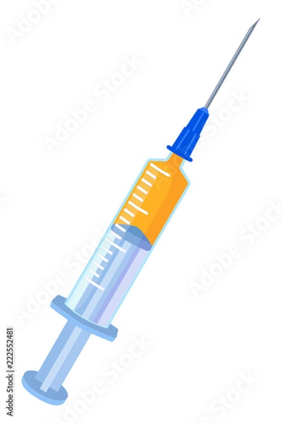 Obraz Colorful cartoon syringe