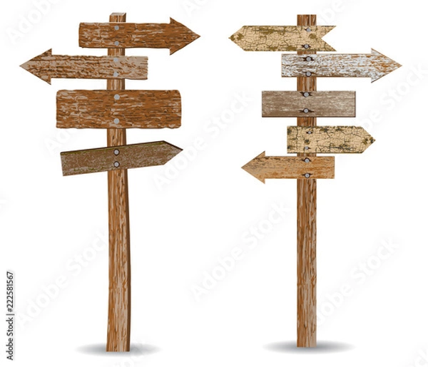 Obraz Retro_signposts_set