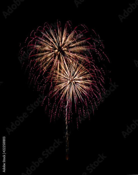 Obraz Color full fireworks, Fireworks, Fireworks on black background