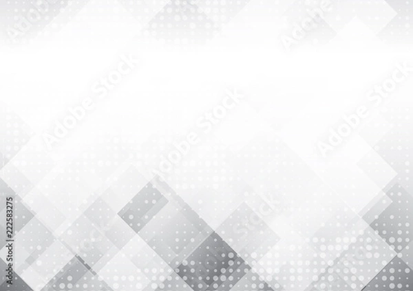 Fototapeta Geometric gray and white color abstract background vector illustration EPS 10