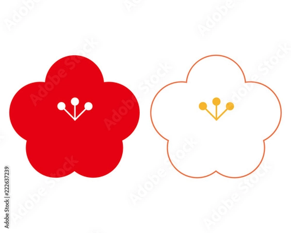 Fototapeta 梅　花　正月