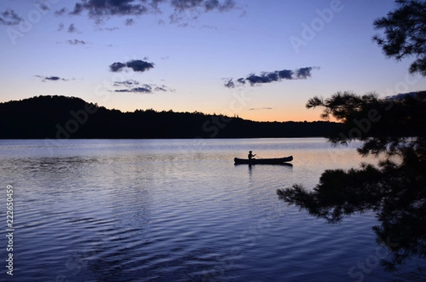 Fototapeta Canoeing at Lake Opeongo