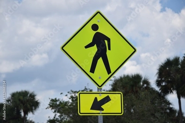 Obraz Crosswalk Neon Sign 