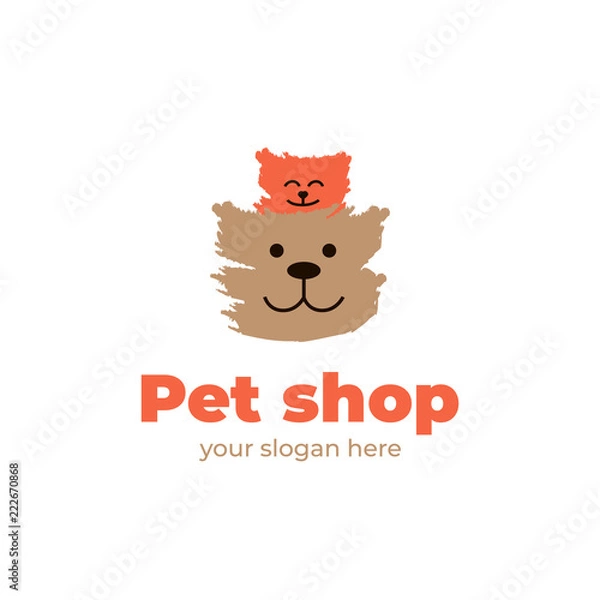 Obraz pet shop logo. vector design