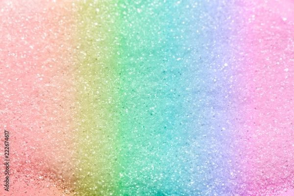 Obraz Classic rainbow glitter background - selective focus and stylish - design element