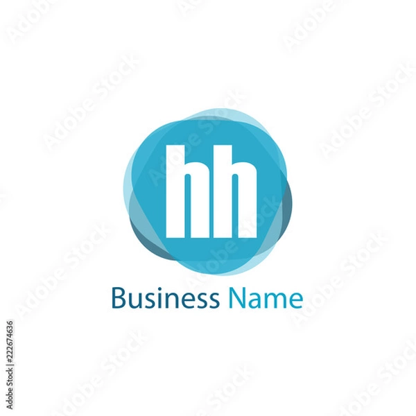 Fototapeta Initial Letter HH Logo Template Design