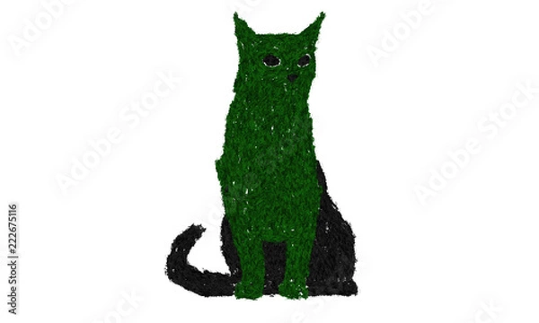 Obraz illustrated cat sign