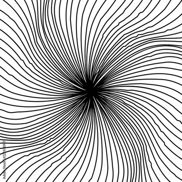 Fototapeta Abstract Warped Black and White Lines Background