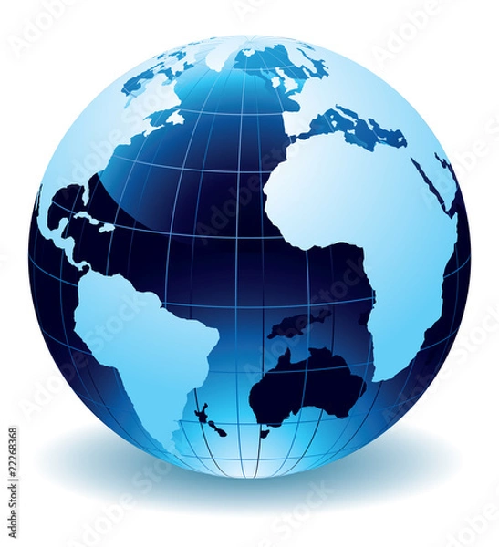 Obraz World globe abstract vector illustration