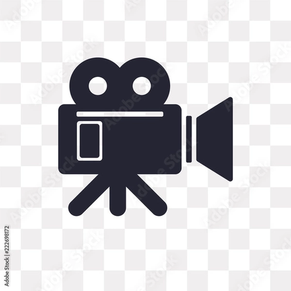 Fototapeta video camera icon on transparent background. Modern icons vector illustration. Trendy video camera icons