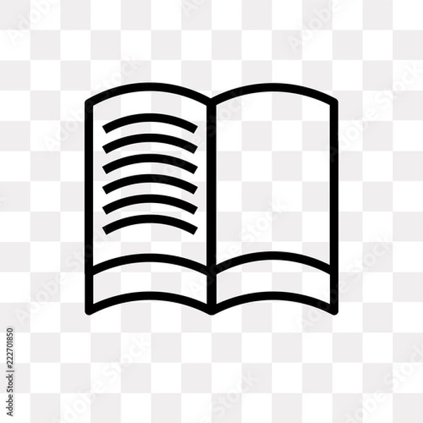 Fototapeta reading book icon on transparent background. Modern icons vector illustration. Trendy reading book icons