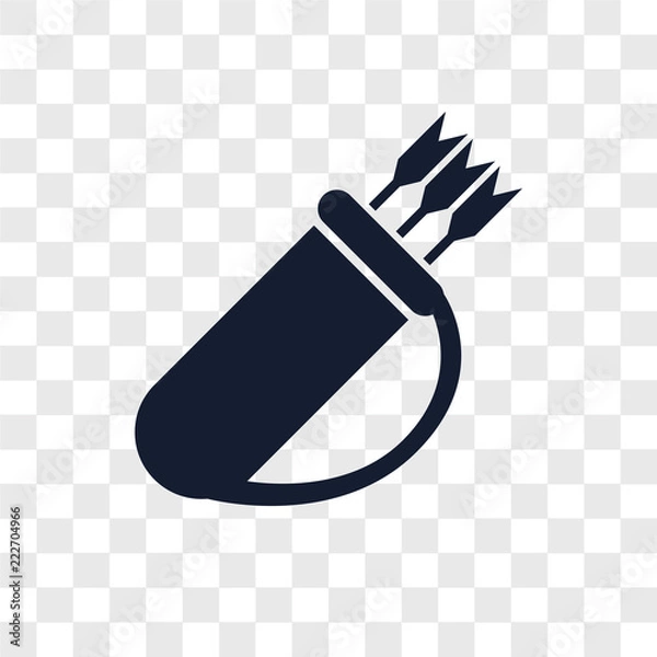 Fototapeta quiver icons isolated on transparent background. Modern and editable quiver icon. Simple icon vector illustration.