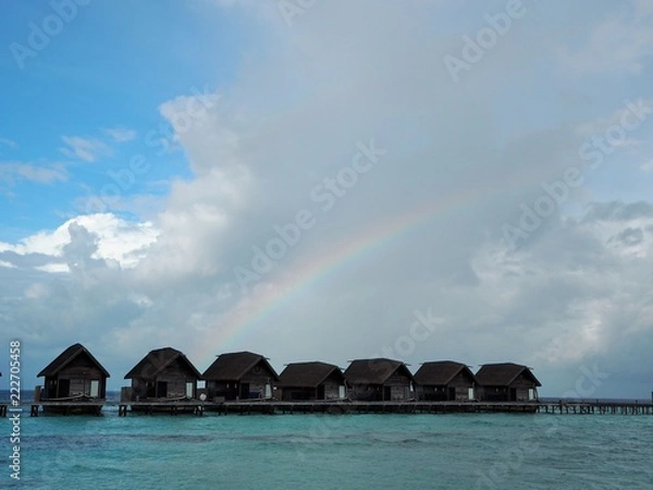 Fototapeta rainbow in Maldives