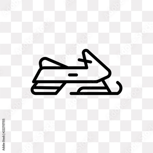 Fototapeta snowmobile icon on transparent background. Modern icons vector illustration. Trendy snowmobile icons