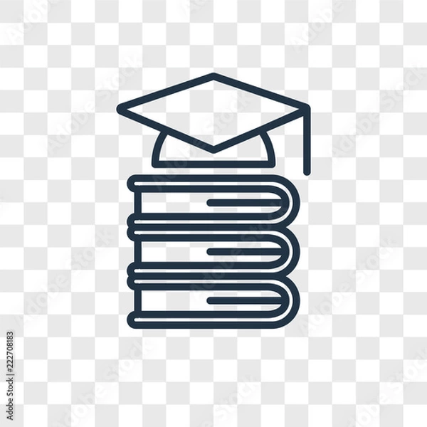 Fototapeta learning icons isolated on transparent background. Modern and editable learning icon. Simple icon vector illustration.