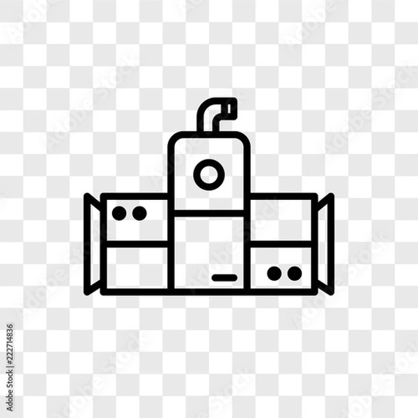 Fototapeta chiller icons isolated on transparent background. Modern and editable chiller icon. Simple icon vector illustration.