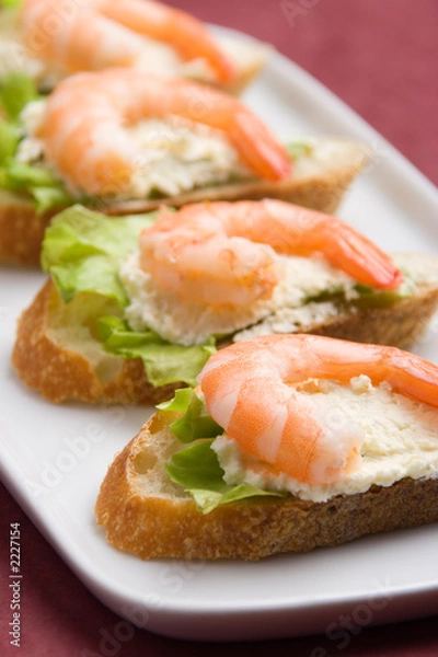 Fototapeta shrimp toasts