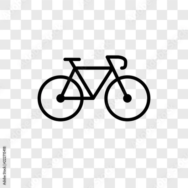 Fototapeta bicycle icons isolated on transparent background. Modern and editable bicycle icon. Simple icon vector illustration.