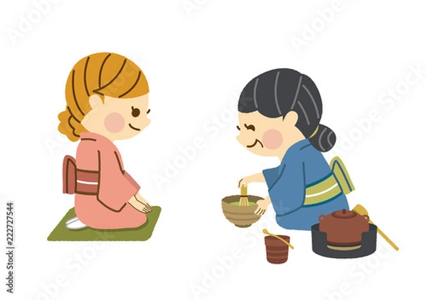 Fototapeta お茶を点てる女性