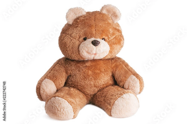 Fototapeta Classic teddybear isolated on white background