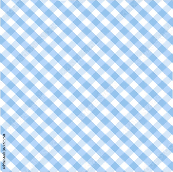 Obraz Seamless blue plaid pattern