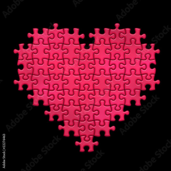 Fototapeta ハートのパズル