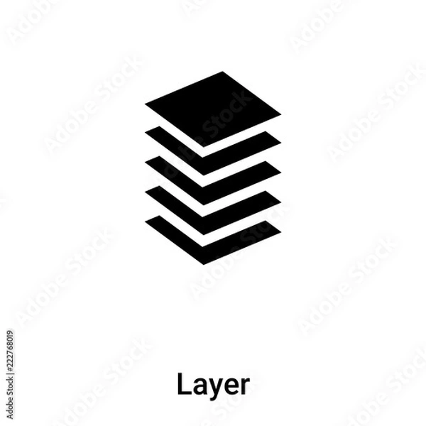 Fototapeta Layer icon vector isolated on white background, logo concept of Layer sign on transparent background, black filled symbol