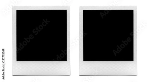 Fototapeta Retro realistic blank instant photo with shadow