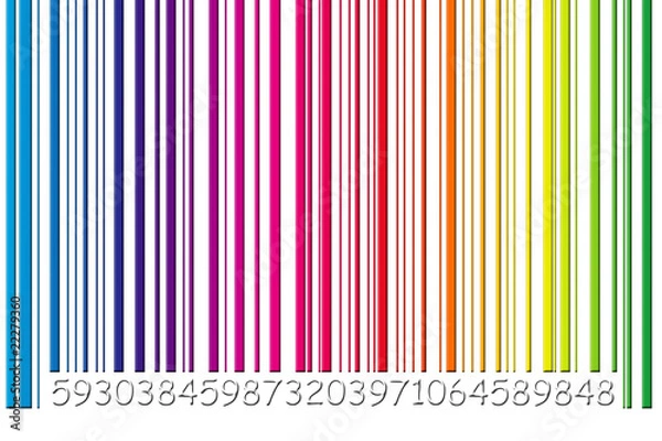 Obraz Codigo de barras de colores