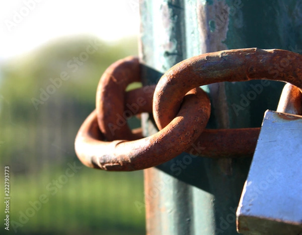 Obraz Rusty Chain and Lock