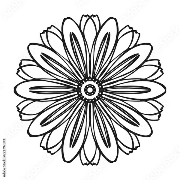 Fototapeta Herb bio flower icon. Simple illustration of herb bio flower vector icon for web design isolated on white background