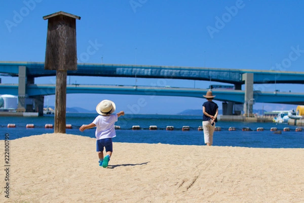 Fototapeta 子供　海