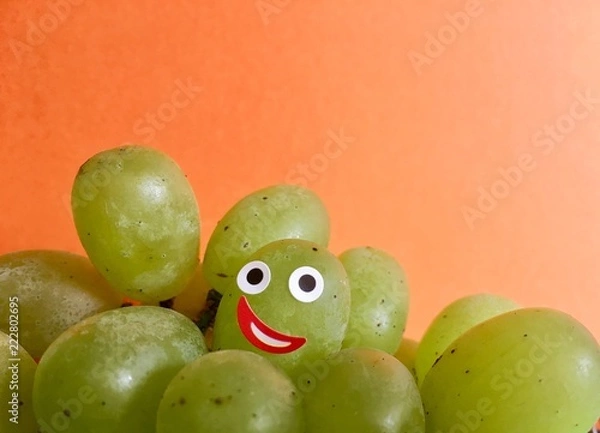 Obraz Smiling face on a grape