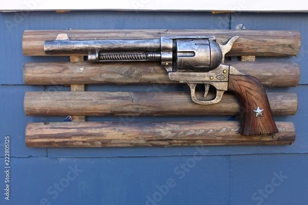 Fototapeta pistol and bullets