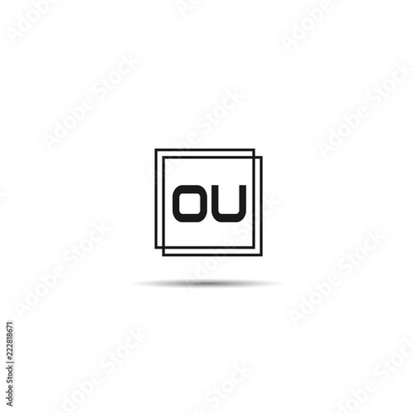 Obraz Initial Letter OU Logo Template Design
